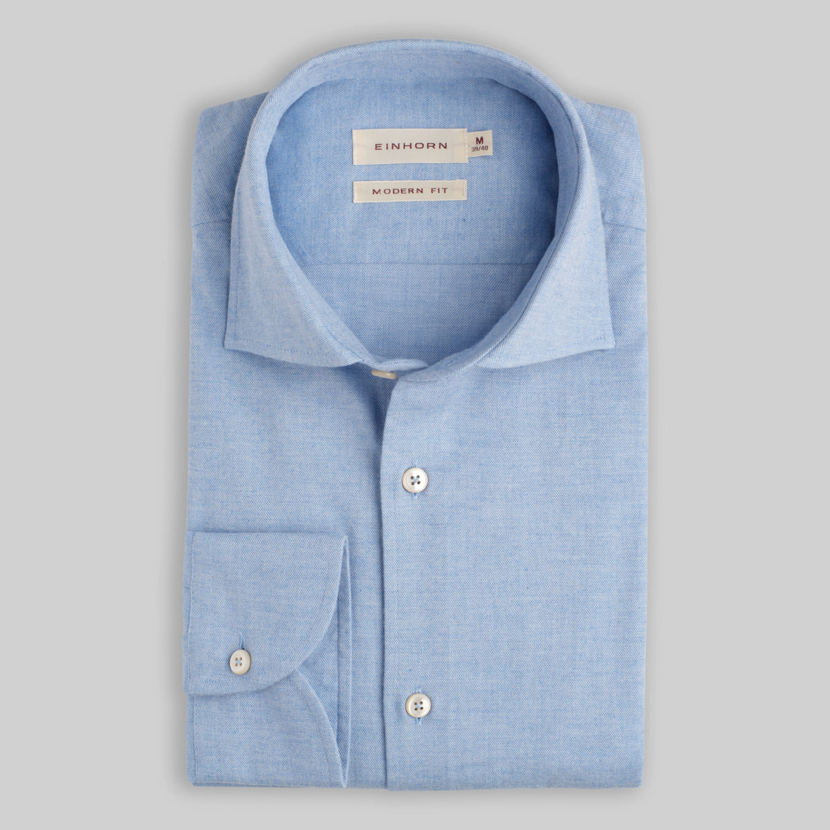 Modern Fit Flanellhemd hellblau