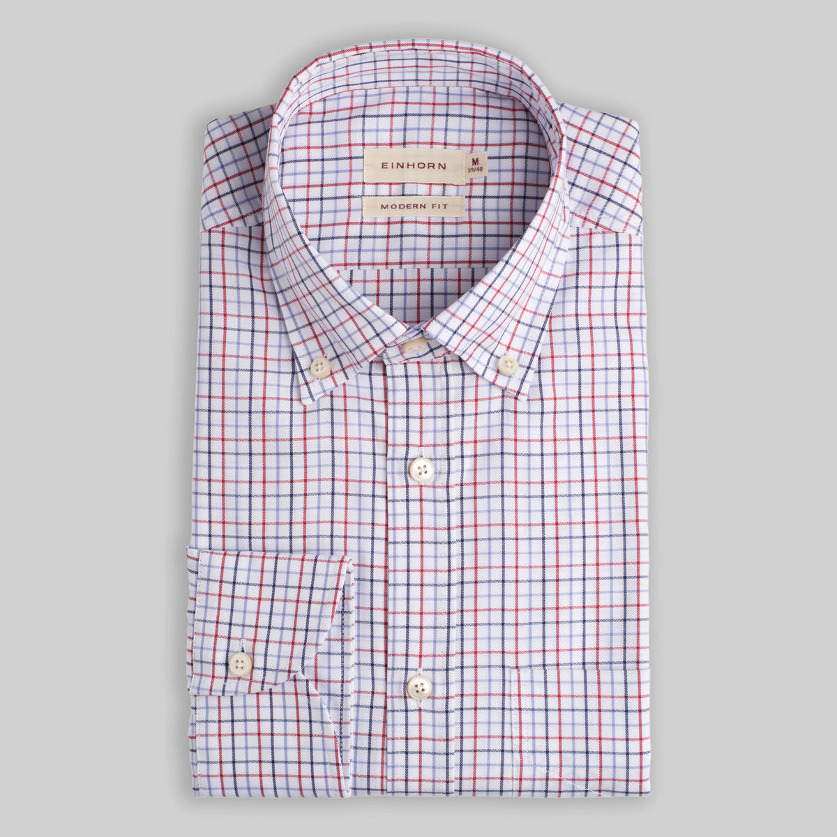 Hemd Modern Fit mit Liniendesign rot