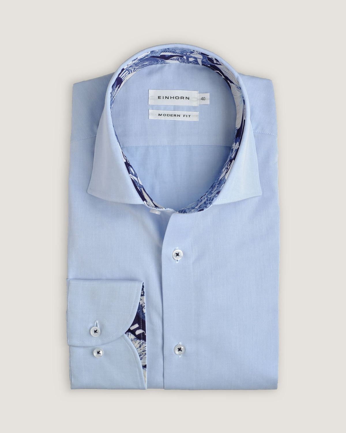 hellblaues hemd mit kontrast bügelfrei knitterfrei hellblau muster einhorn hemden herrenhemd