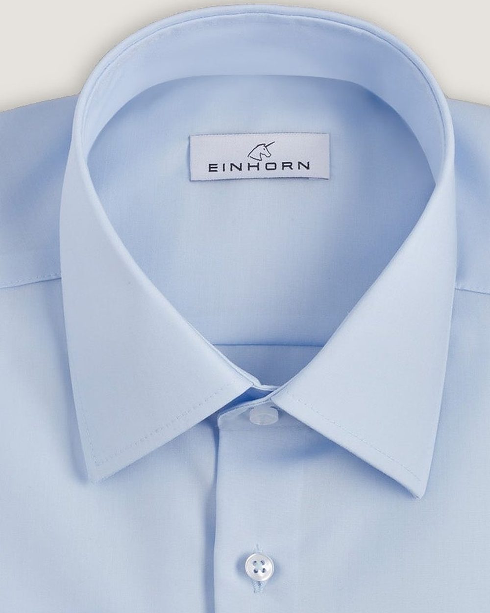 Hemd Regular Fit Non Iron Blau mit Brusttasche, Detail Kragen