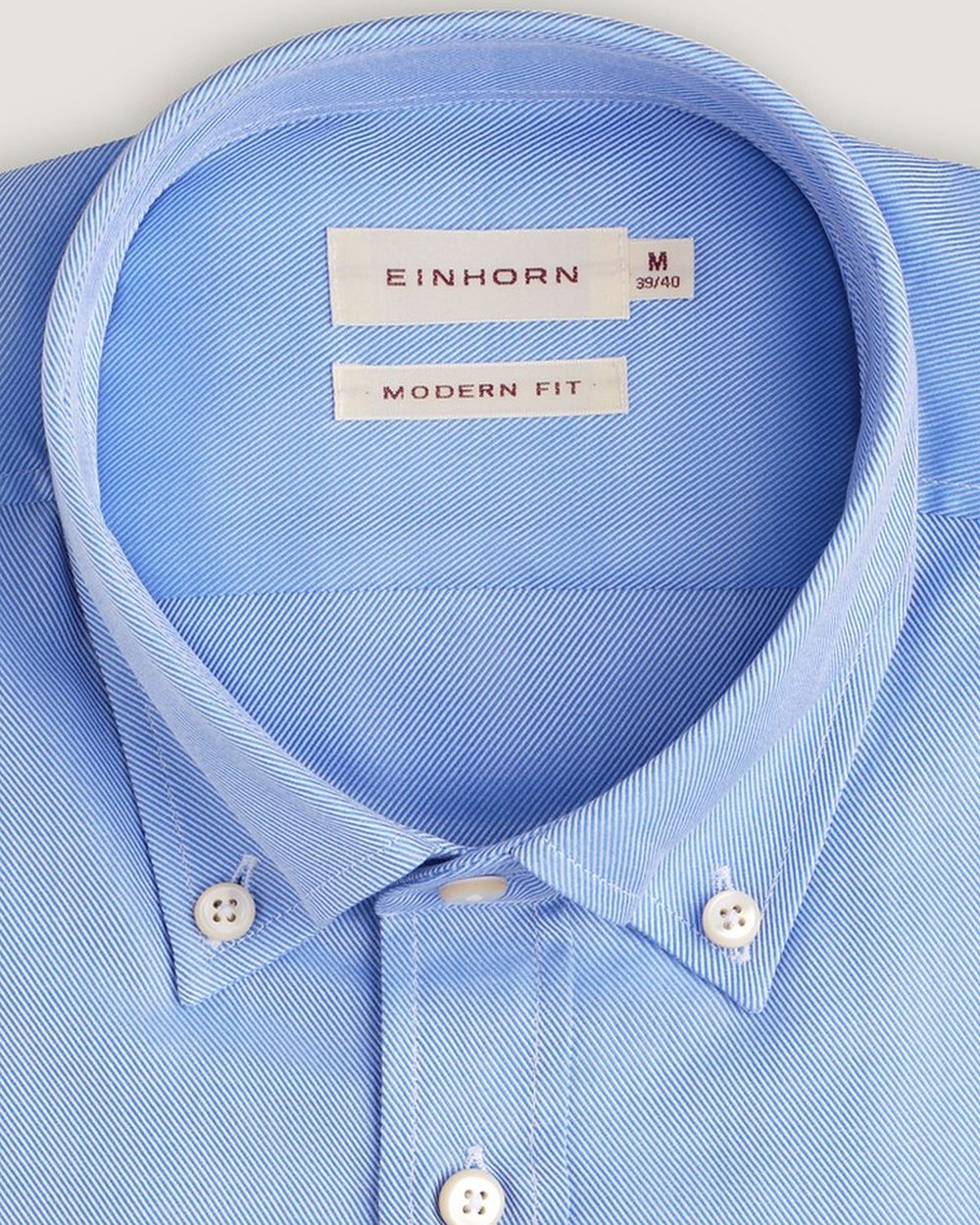 Hemd Modern Fit Blau, Detail Kragen