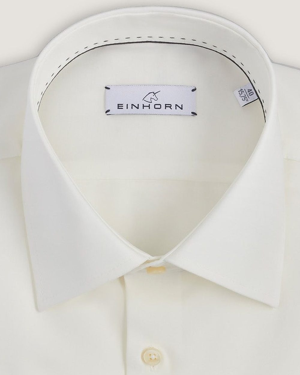Hemd Modern Fit Non Iron Creme, Detail Kragen