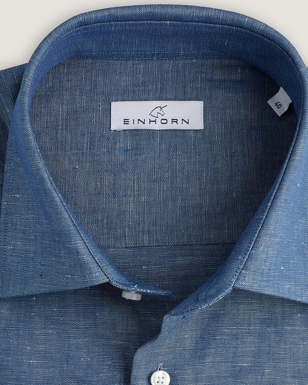 Jeanshemd Regular Fit Blau, Detail Kragen