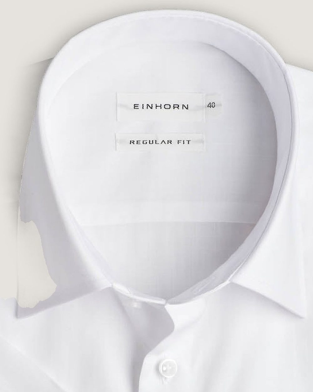 Kurzarmhemd Regular Fit Weiss, Detail Kragen