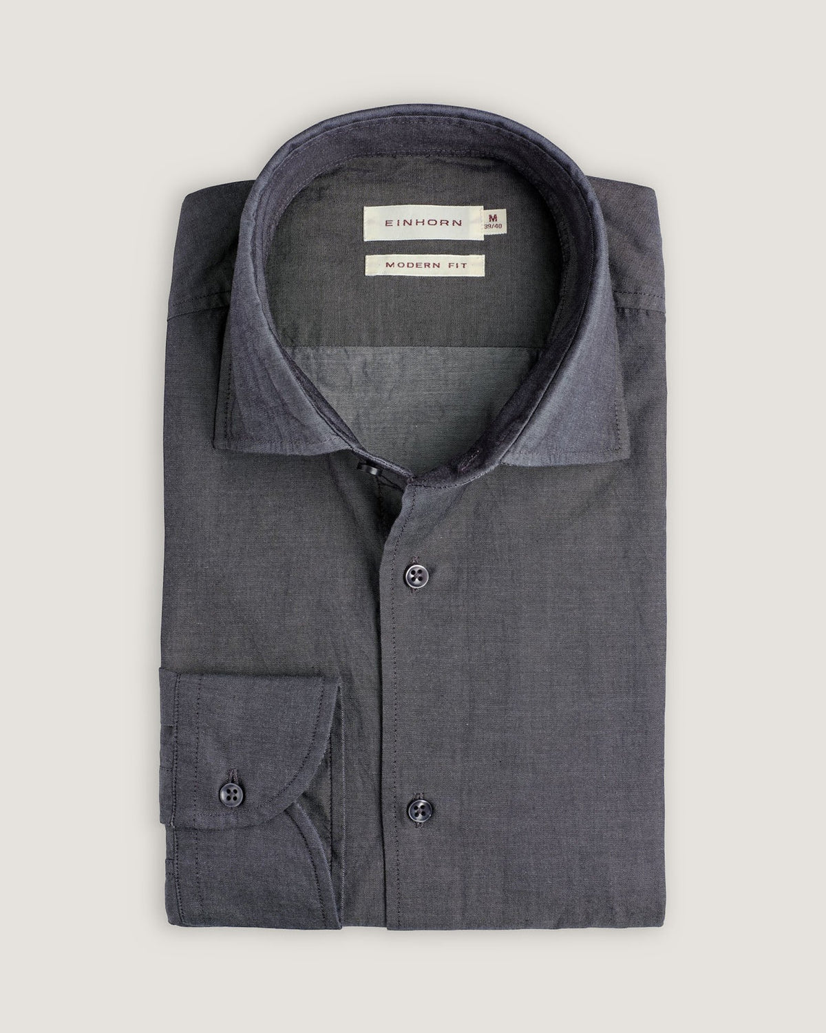 Hemd Modern Fit Twill Schwarz - Eleganter Allrounder.
