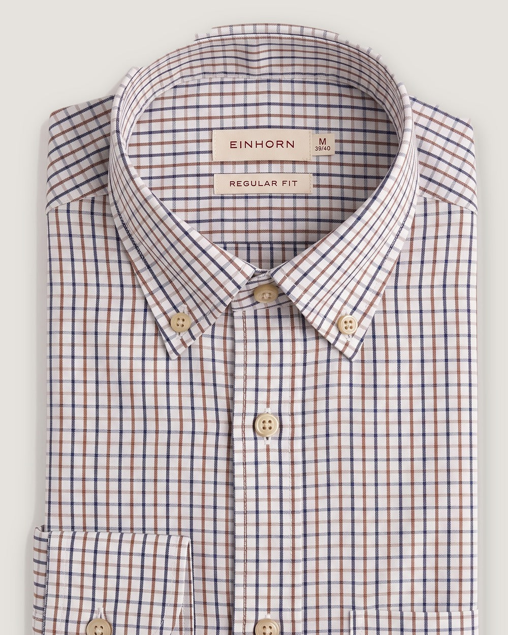 Hemd Karo Navy/Orange – Kragen