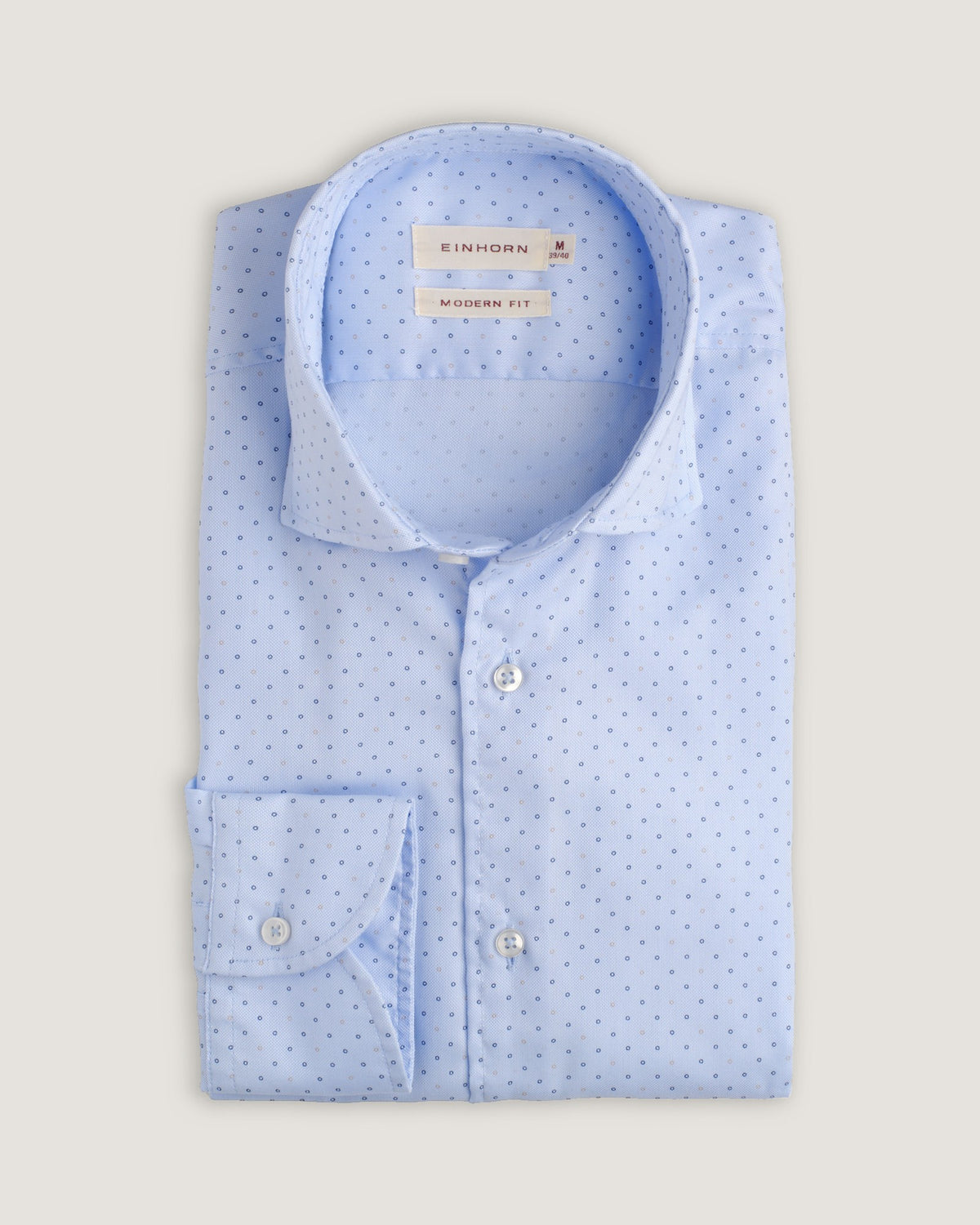 Hemd Modern Fit Mikroprint Blau
