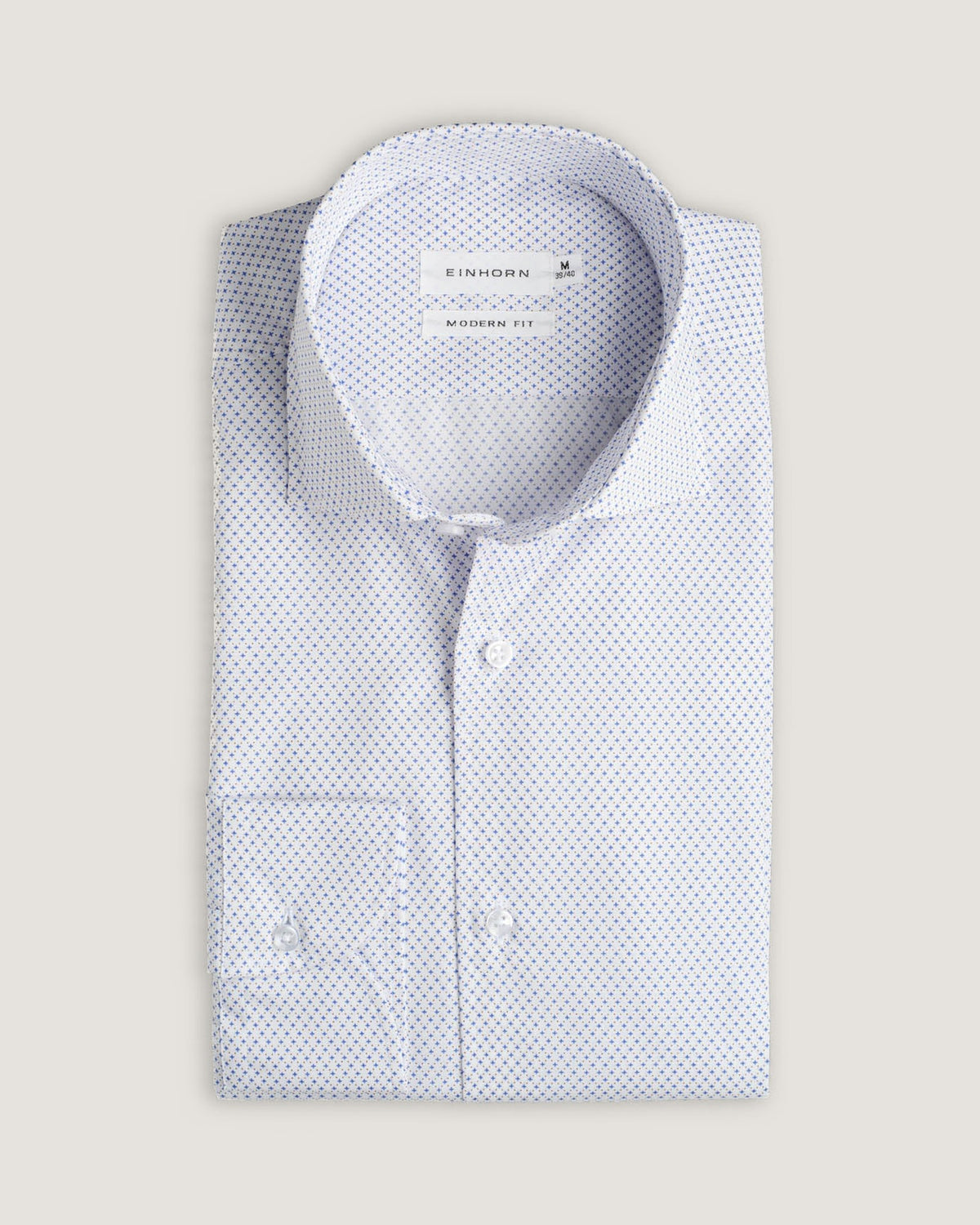 Hemd Modern Fit Gewaschen Blumenprint Braun/Blau