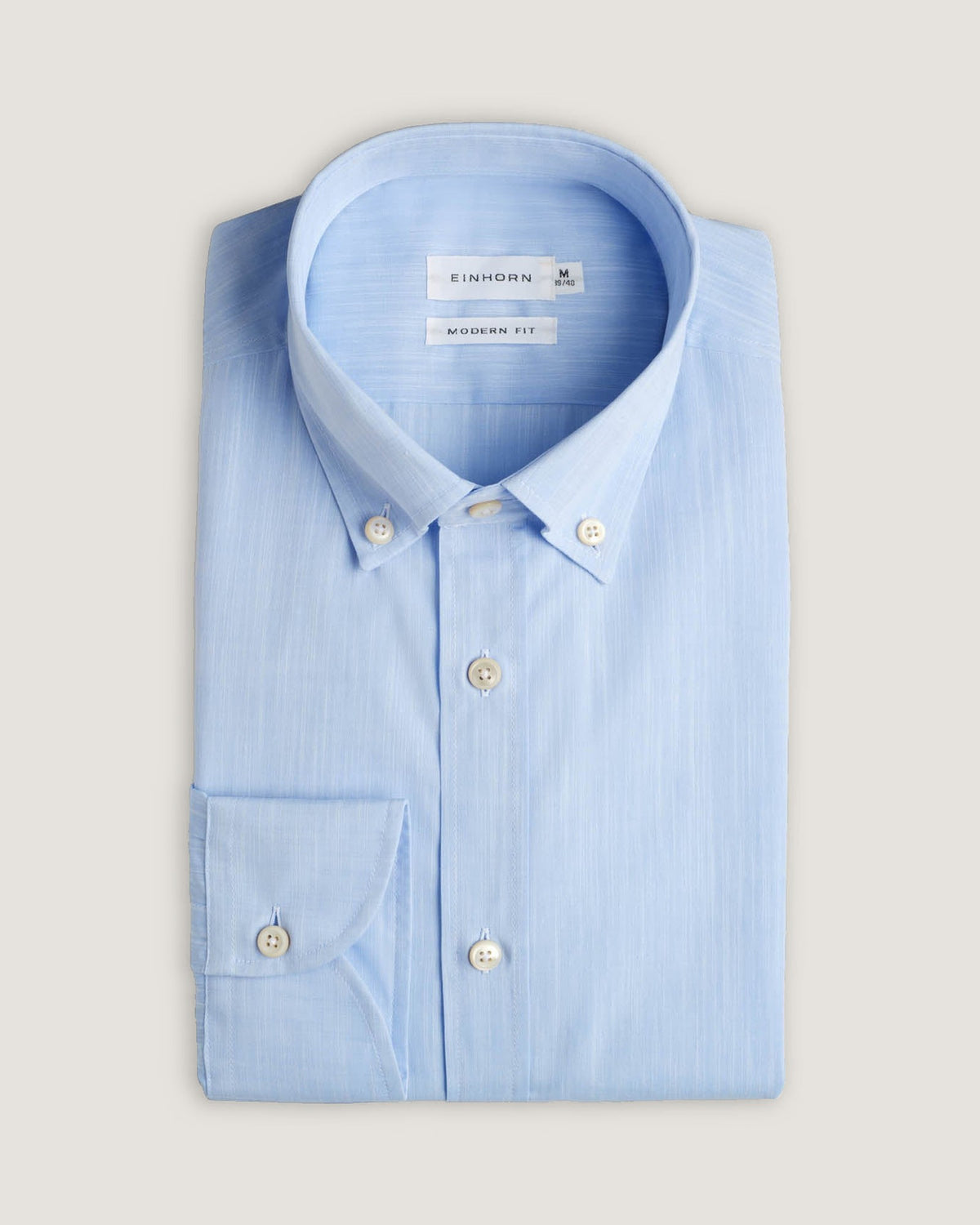 Hemd Modern Fit Button Down Gewaschen Blau