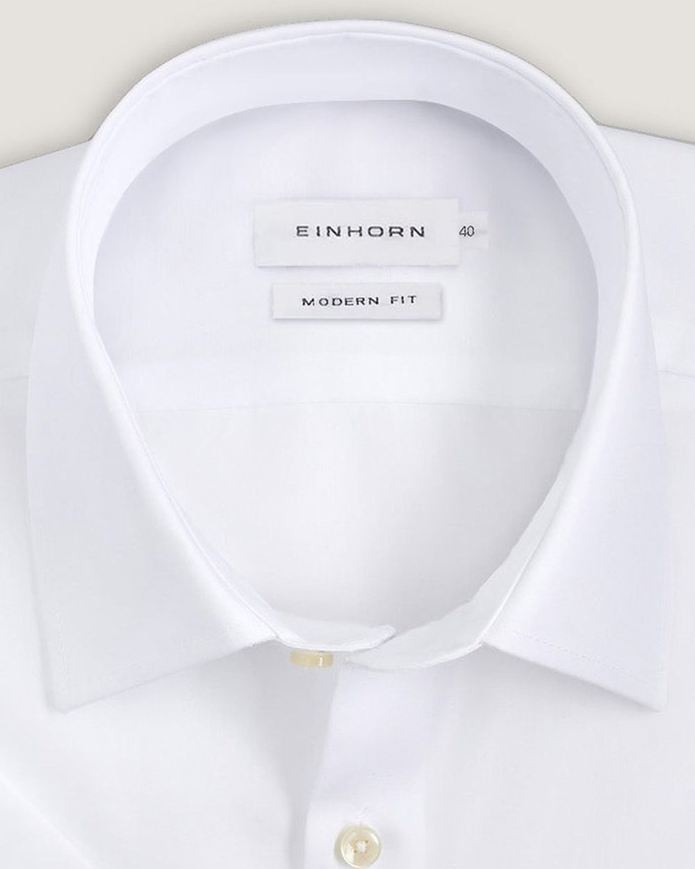 Kurzarmhemd Modern Fit Non Iron Weiss, Detail Kragen
