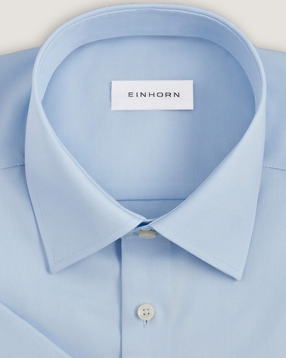 Kurzarmhemd Regular Fit Non Iron Hellblau, Detail Kragen