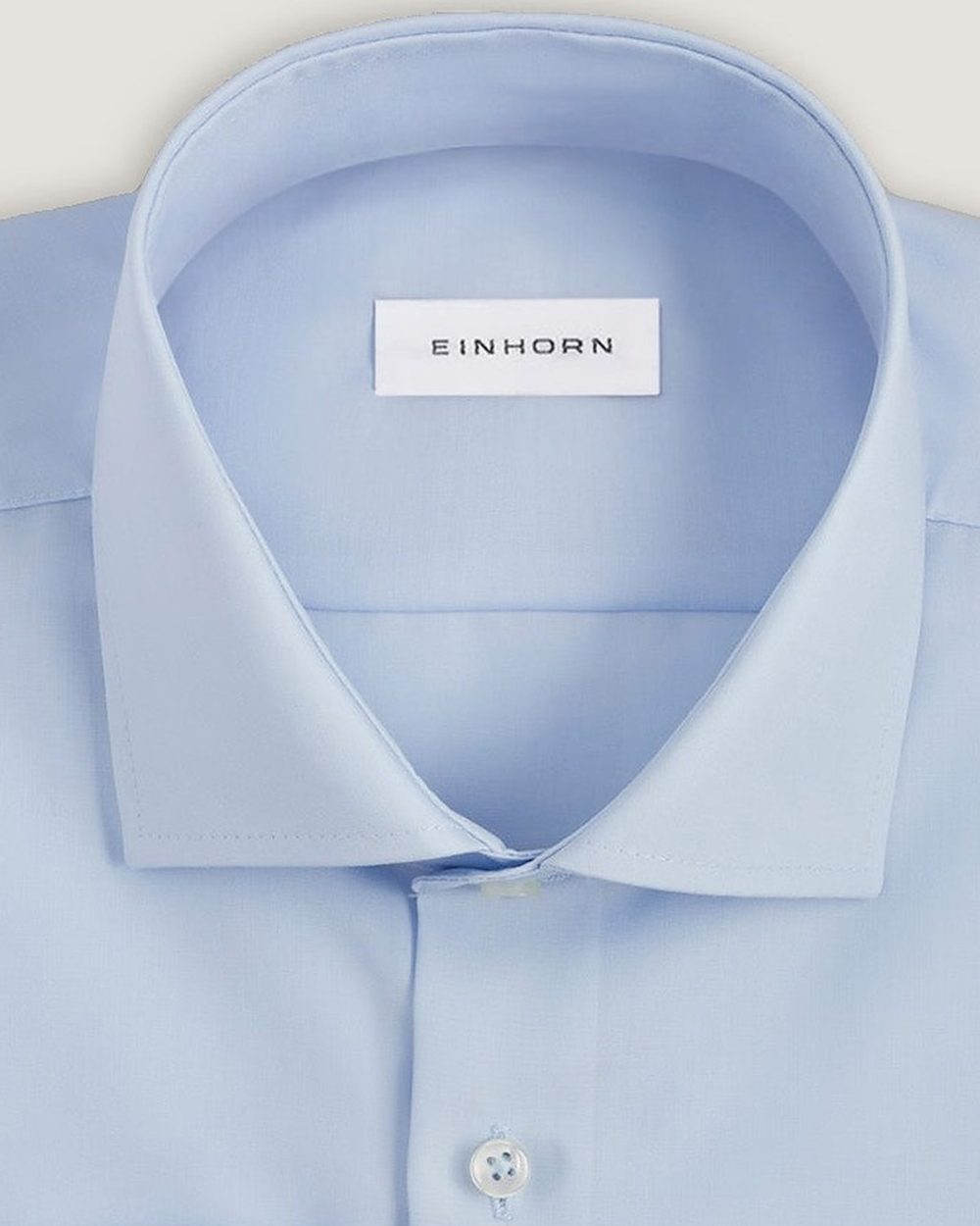 Hemd Body Fit Non Iron Hellblau, Detail Kragen