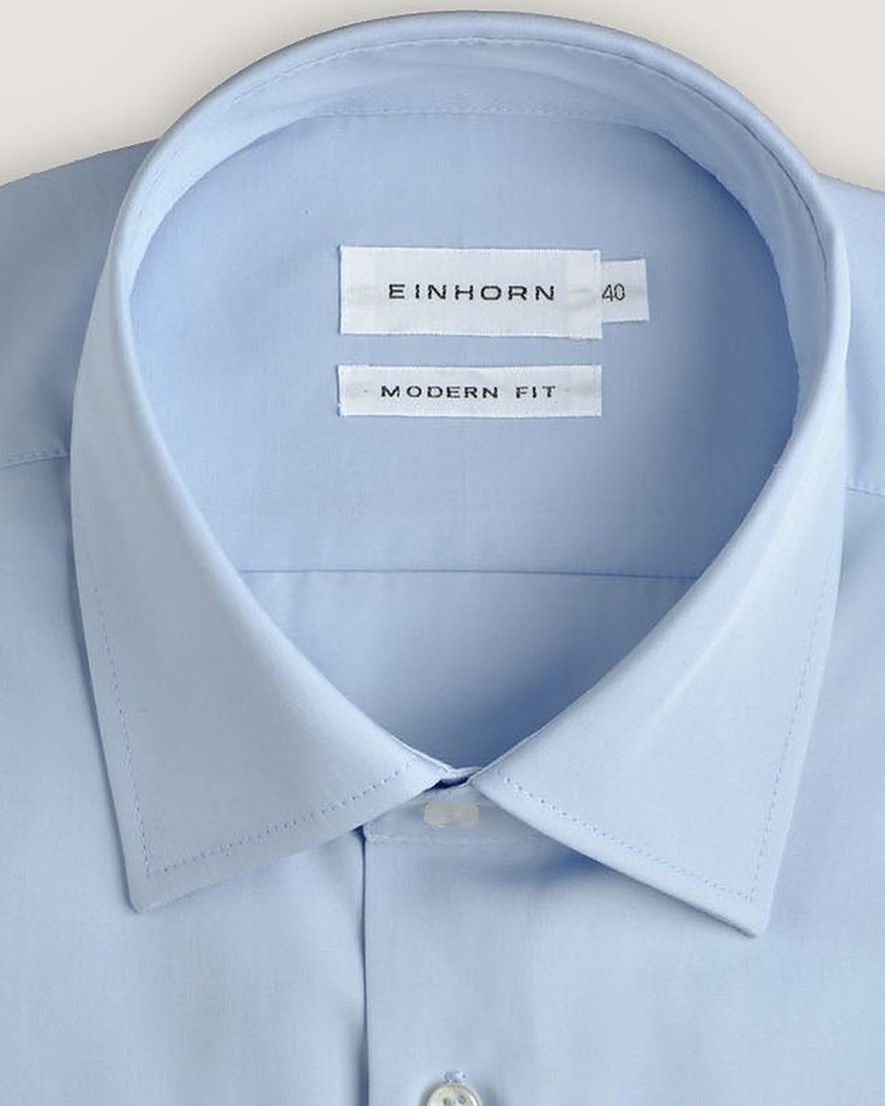 Hemd Modern Fit Non Iron Hellblau, Detail Kragen