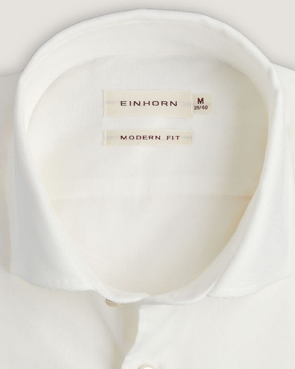 Hemd Modern Fit Babycord Weiss, Detail Kragen