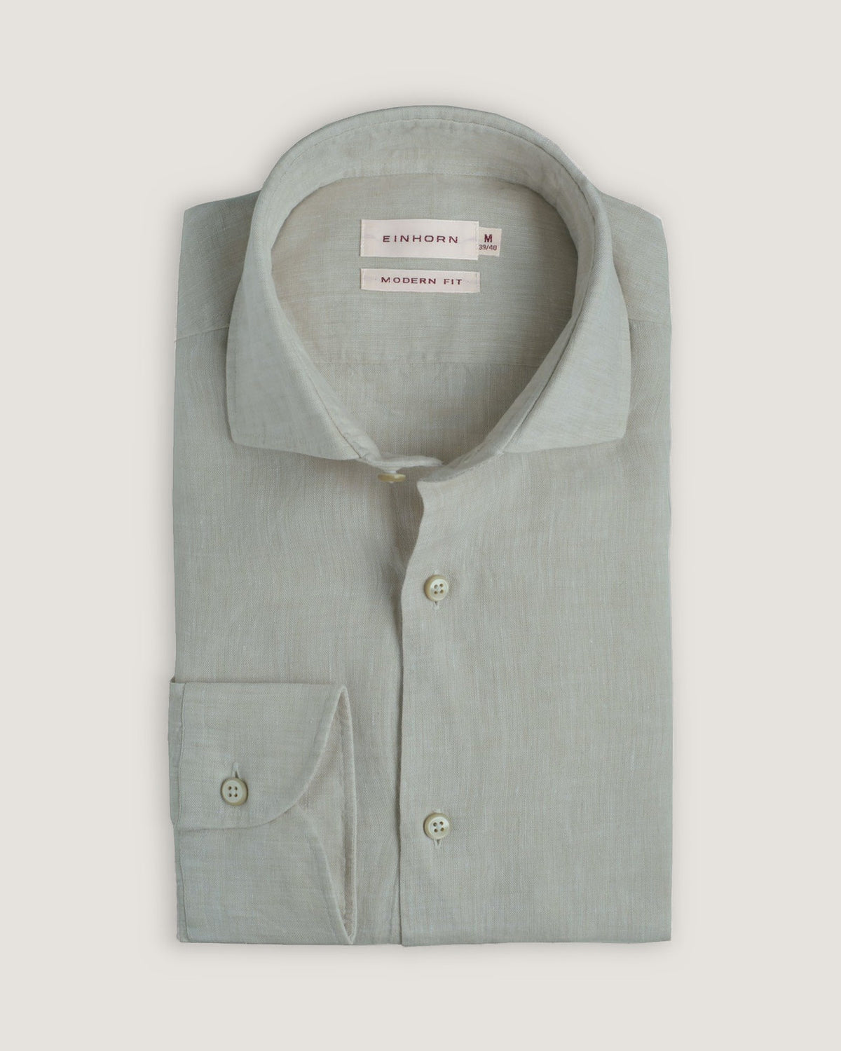 Leinenhemd Modern Fit Khaki